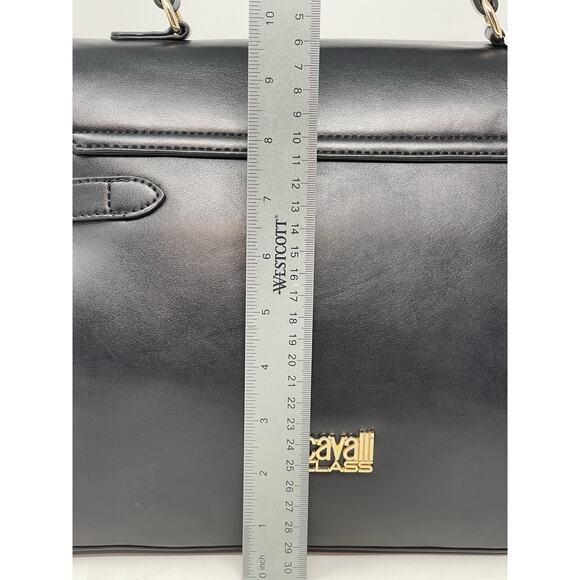 Cavalli Class Tatianal Large Top Handle Bag Black Dr. Bag Retail $118.00 - Picture 9 of 12